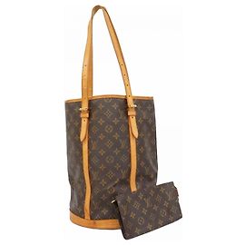 Borsa Tote Louis Vuitton Monogram Bucket GM Marrone