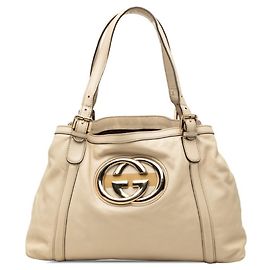 Sac cabas Newbrid Interlocking G Gucci Beige Écru