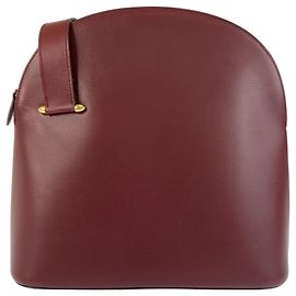Borsa a tracolla in pelle bordeaux Cartier Must Line Bordò