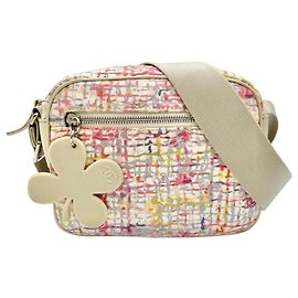 Bolsa de Alça Chanel Clover Charm Multicor Bege