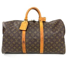 Louis Vuitton Keepall 50 Boston Tasche Braun