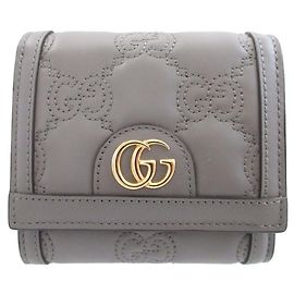 Gucci Gray Bi-fold Wallet Brown