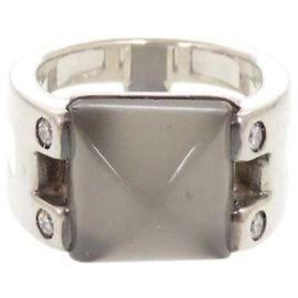 Hermès Hermes Vintage Medor Sterling Silver 925 Ring Silvery