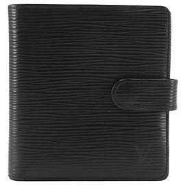 Louis Vuitton Epi Leather Bi-Fold Wallet Black