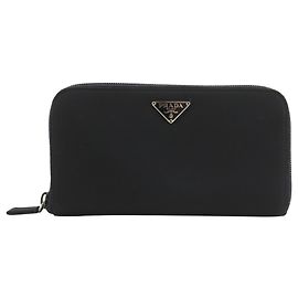 Prada M506 Nylon Zip Around Long Wallet Black