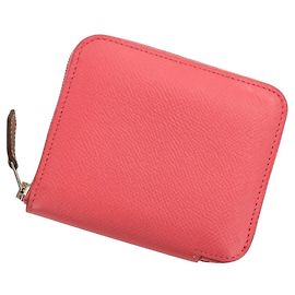 Hermès Cartera compacta de seda Azap Hermes Rosa