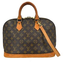 Louis Vuitton Alma Handbag Monogram Canvas PM Brown