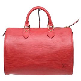 Louis Vuitton Speedy Handbag Epi Leather 30 Red