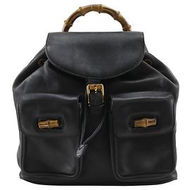 Gucci Bamboo Backpack Black