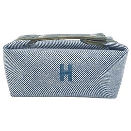 Hermès Pochette Bride-a-Brac H Natte PM Bleu Abysse Blu