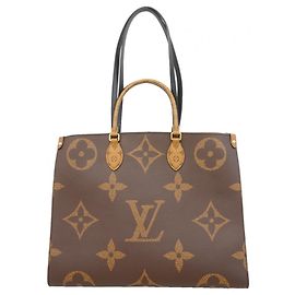Borsa Tote Louis Vuitton Monogram Giant Reverse OnTheGo GM Marrone
