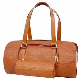 Borsa Louis Vuitton Epi Soufflot M52223 Marrone