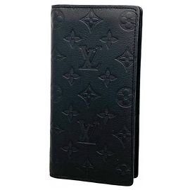 Portafoglio lungo Brazza Monogram Shadow Louis Vuitton Nero