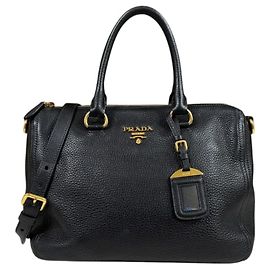 Bolsa de Ombro Prada Vitello Phoenix Preto