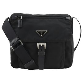 Borsa a tracolla in nylon nero Prada PRADA Nero