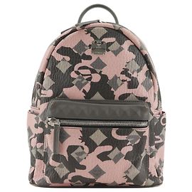 MCM Pink Camouflage Backpack Pink