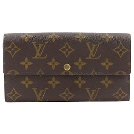 Cartera larga Louis Vuitton Monogram Castaño