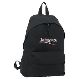 Zaino BALENCIAGA Explorer Canvas Nero Argento Auth mr2518A Nero Argento