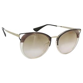 PRADA Sonnenbrille Metall Gold Tone Auth 179321 Andere
