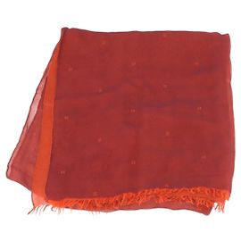 Hermès HERMES Schal Seide Rot Auth bs34883A Rot