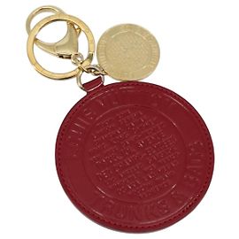 LOUIS VUITTON Vernis Porte Cles Ron T&B Key Holder Red M93605 LV Auth 179318A Red