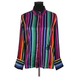 DMN Camisa de seda multicolorida Multicor