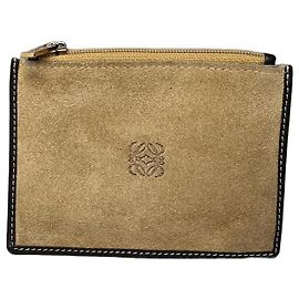 Vintage Loewe Suede Purse Beige Beige