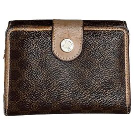Céline Vintage Celine Leather Coin Purse Brown Brown