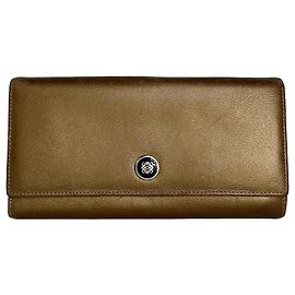 Vintage Loewe Smooth Wallet Gold Golden