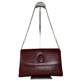 Pochette en cuir vintage Cartier bordeaux Bordeaux