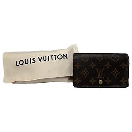 Portefeuille vintage Louis Vuitton en toile enduite marron Monogram Marron