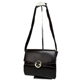Borsa a tracolla vintage Gucci in pelle marrone e oro Marrone