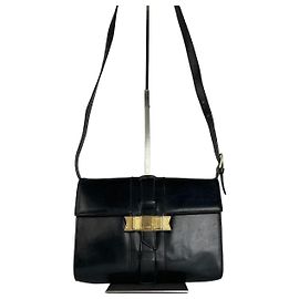 Céline Borsa a Spalla Celine Classic in Pelle Nera con Dettagli Dorati Nero