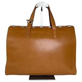 Borsa Tote Courreges in pelle color tan con finiture argentate Cammello