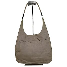 Gucci Olive Green Fabric Hobo Bag Accessory Green