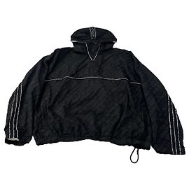 Alexander Wang Windbreaker Black Reflective Logo Pattern Black