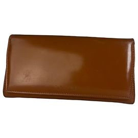 Céline Carteira Celine Classic de couro marrom Marrom
