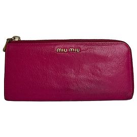 Cartera lisa vintage Miu Miu Rosa Rosa