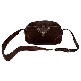 Bolsa de ombro vintage Gucci em lona marrom Marrom