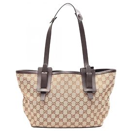 Gucci GG Canvas Tote Bag Braun Beige
