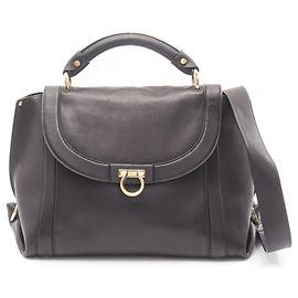 2-Wege-Handtasche Salvatore Ferragamo Sofia Gancini Schwarz