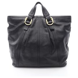 Bulgari Bvlgari Doppio Tondo Tote Bag Black