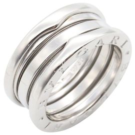 Bulgari Bvlgari B-zero1 18K White Gold Band Ring Silvery