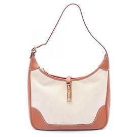 Hermès Bolsa de ombro Hermes Trim 31 Marrom Bege