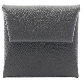 Hermès Hermes Bastia Coin Purse in Black Epsom Leather Black