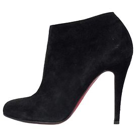 Christian Louboutin Black Suede Ankle Boots - Size 39 pre-owned Other