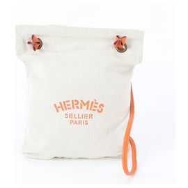 Hermès Hermes Aline PM Toile Chevron Leather Shoulder Bag Beige Orange