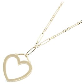 Collier Open Heart de Tiffany & Co. en or jaune 18K Doré