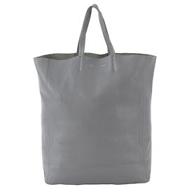 Céline Bolsa Tote Vertical de Couro Celine Verde Caqui