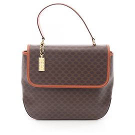 Céline Celine Macadam Charm Handbag Brown